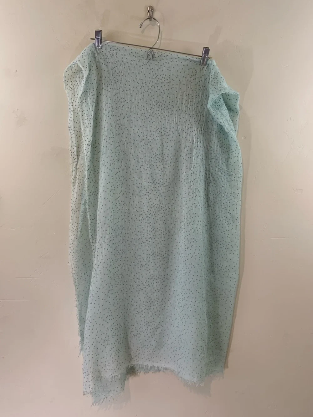 3/$10💕 Light Mint Green Polka Dot Women's Large Wide Thin Scarf